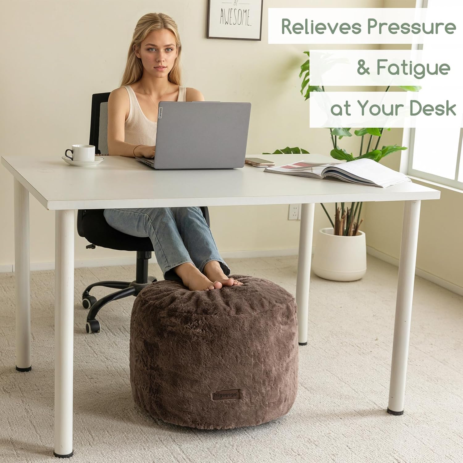Ottoman Round Modern Foam