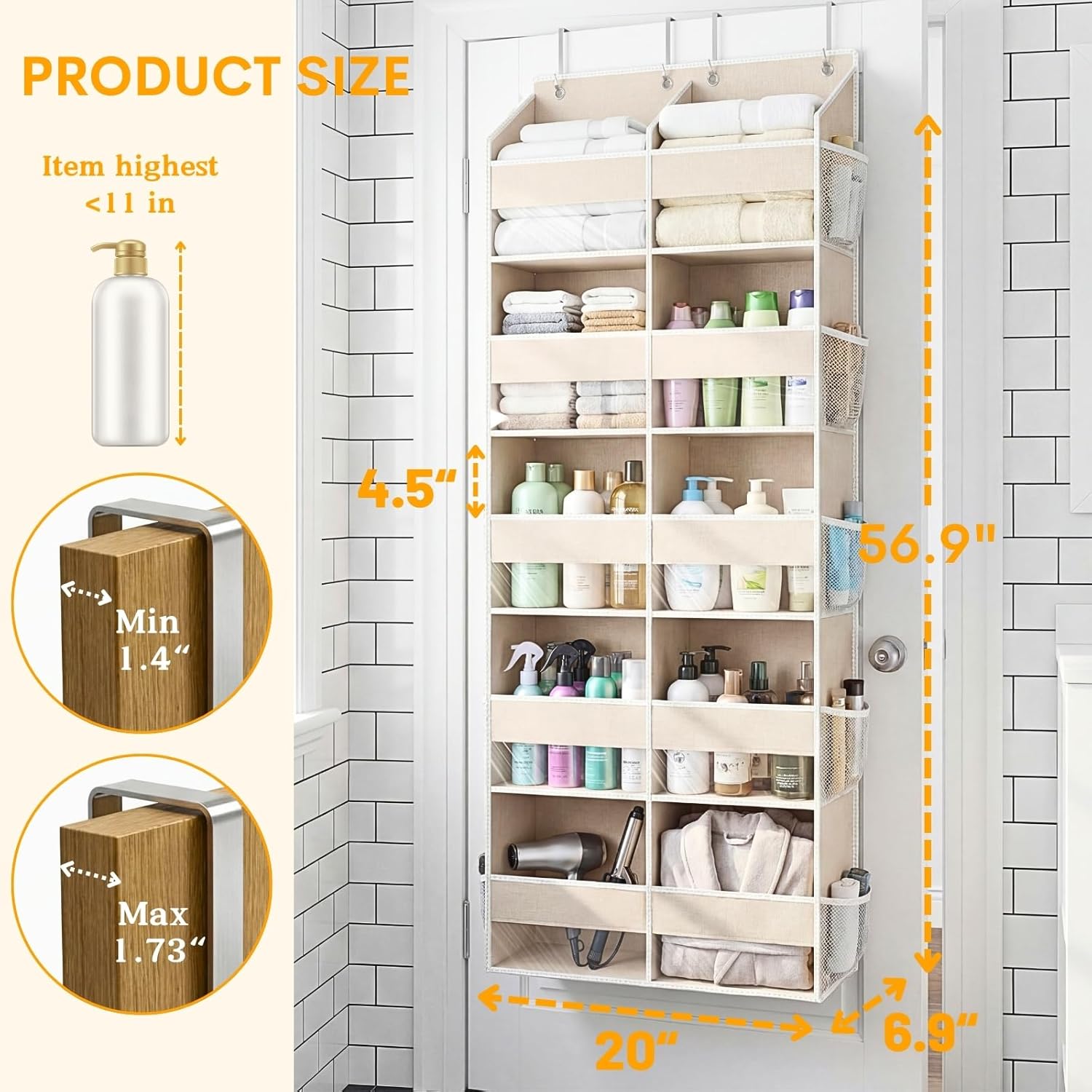 Over the Door Organizer 5 Tiers