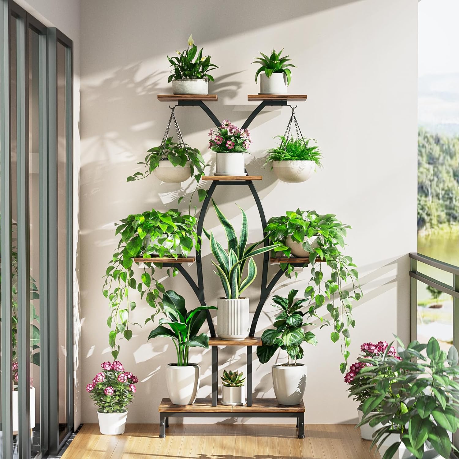 Plant Stand Indoor with Grow Lights