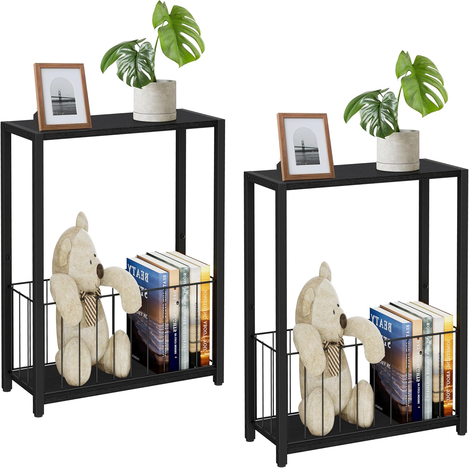 Narrow Side Tables Set of 2