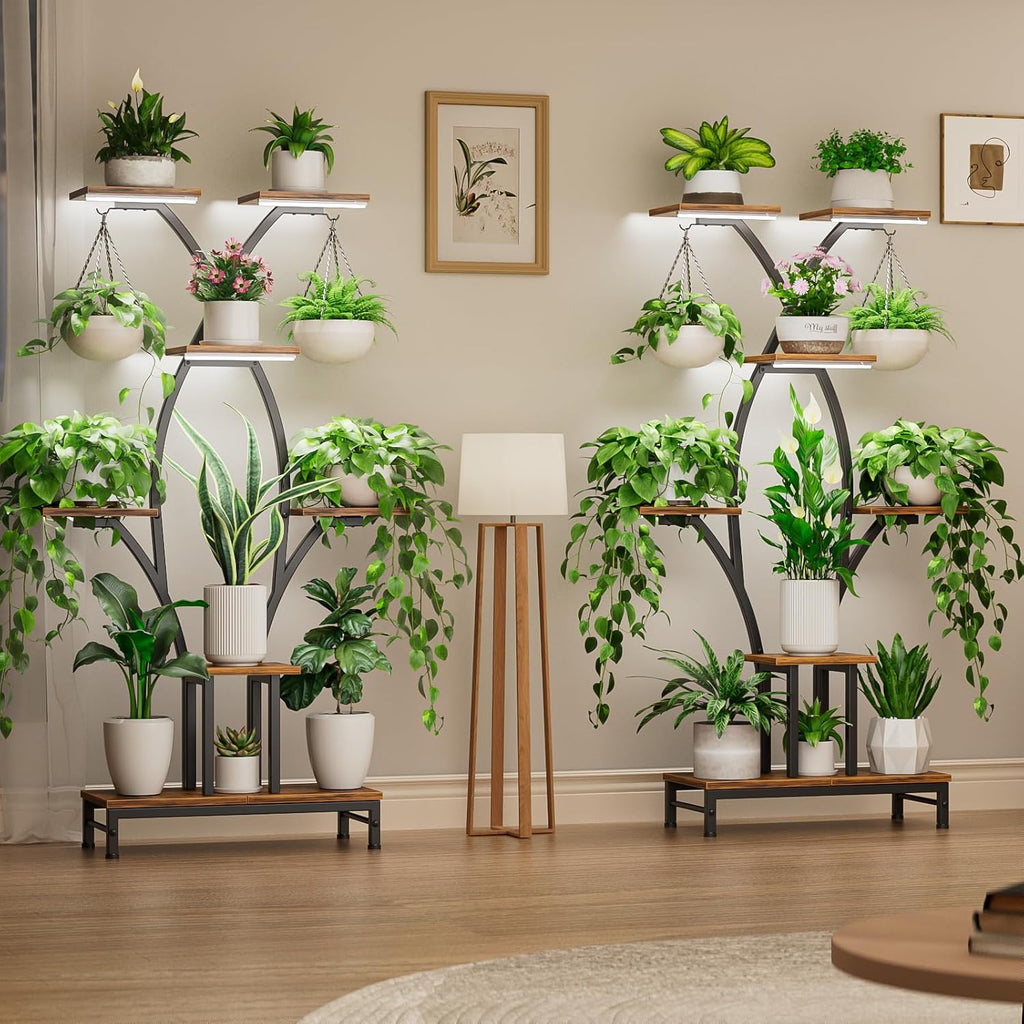 Plant Stand Indoor with Grow Lights