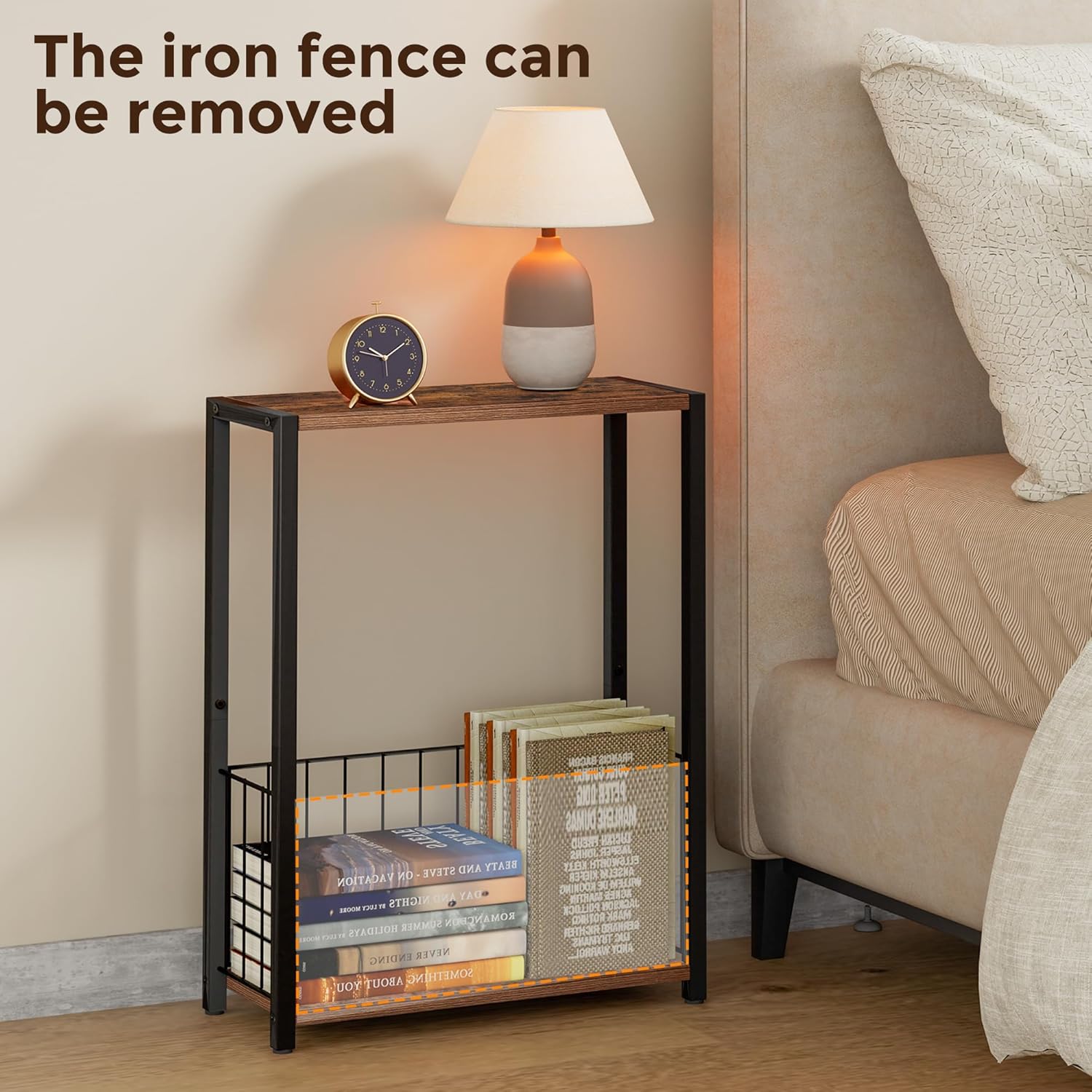 Narrow Side Tables Set of 2